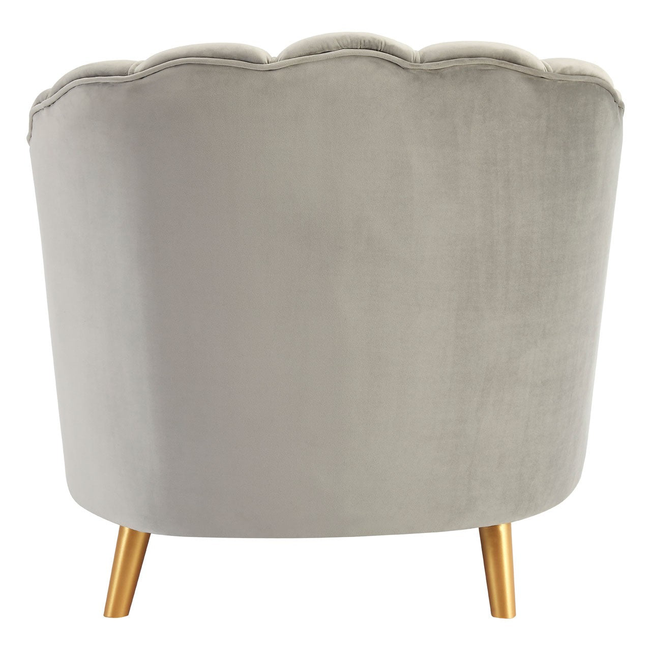 Chimes - Alexa Grey Velvet Chair With Gold Wood Legs