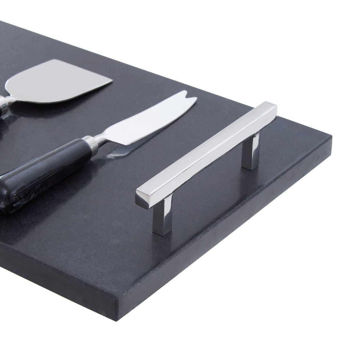 Noa Black Marble Cheese Board and Knife Set