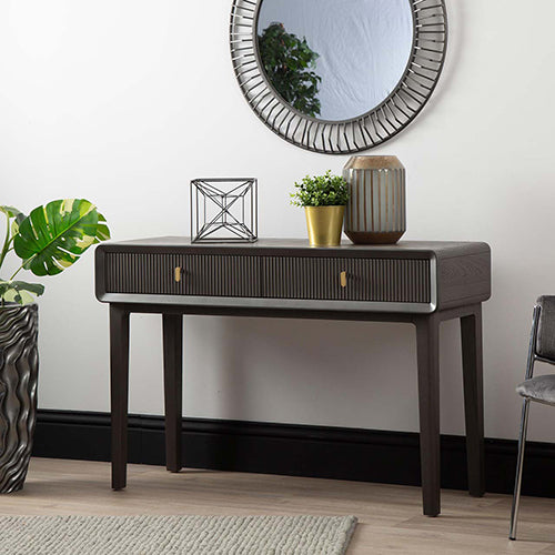 Alohi Smoke Grey Elm 2 Drawer Console Table