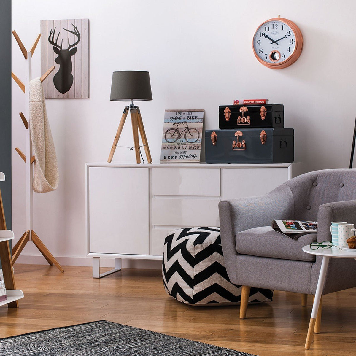 Chimes - Clara White Gloss Sideboard