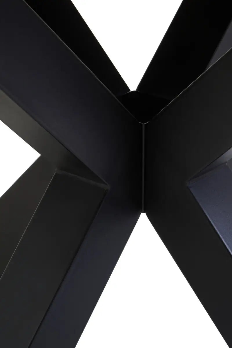 Stamford Dining Table With Black Metal Legs