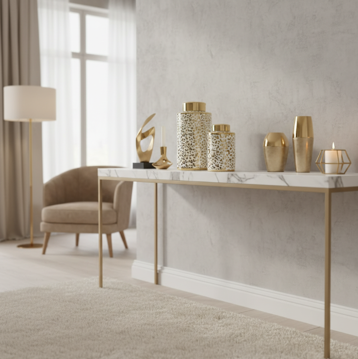 Large Gold And White Leopard Print Jar