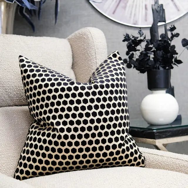 Chimes - Large Jorvik Black Cushion 56 x 56