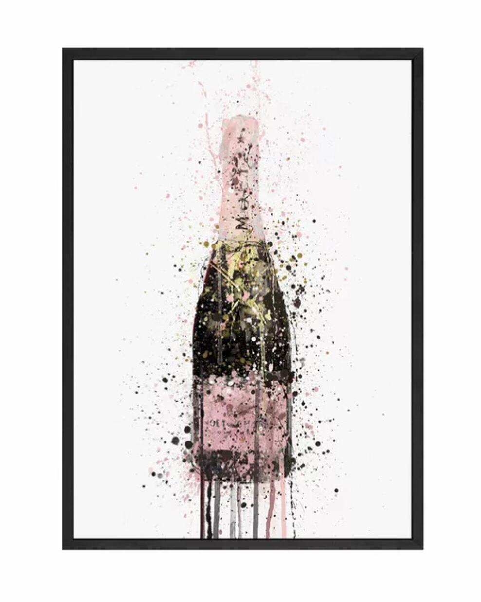 Chimes - Champagne abstract Canvas with frame visual 1 - 50 x 70cm