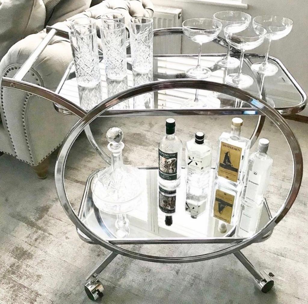 Chimes - Juliet Mirror Drinks Trolley