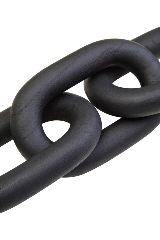 Kyra Black Wood 3 Link Chain Decor