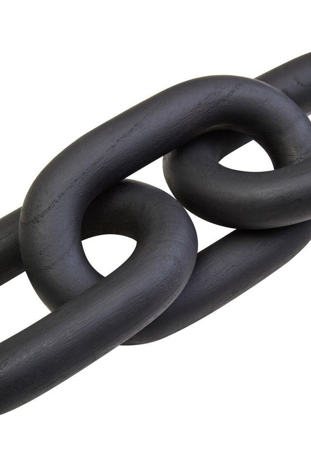 Kyra Black Wood 3 Link Chain Decor