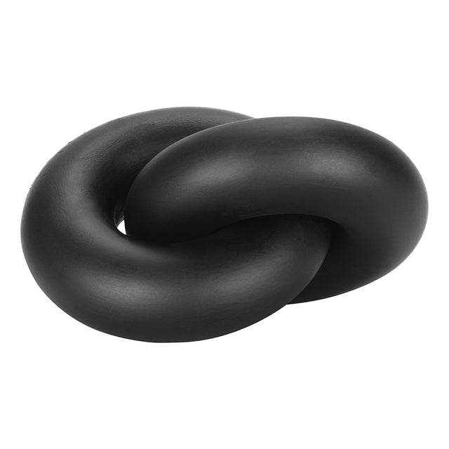 Caris Black Wood Small Knot Décor