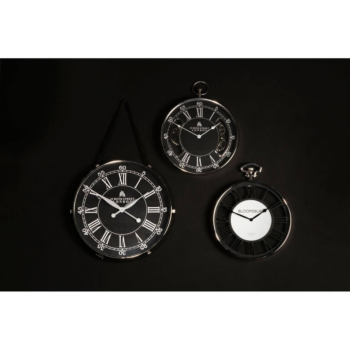 Mila Nickel Finish Pocket Style Wall Clock
