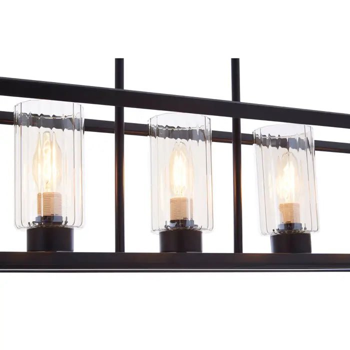 Amika 5 Bulb Matte Black Ceiling Light