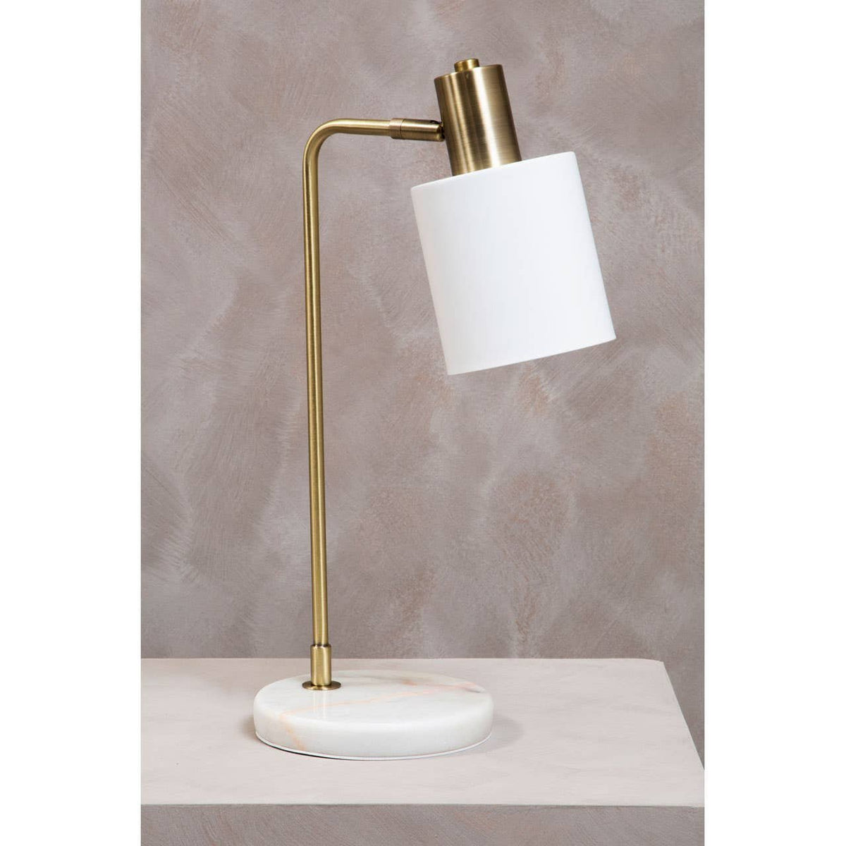 Nadene White Shade Desk Lamp