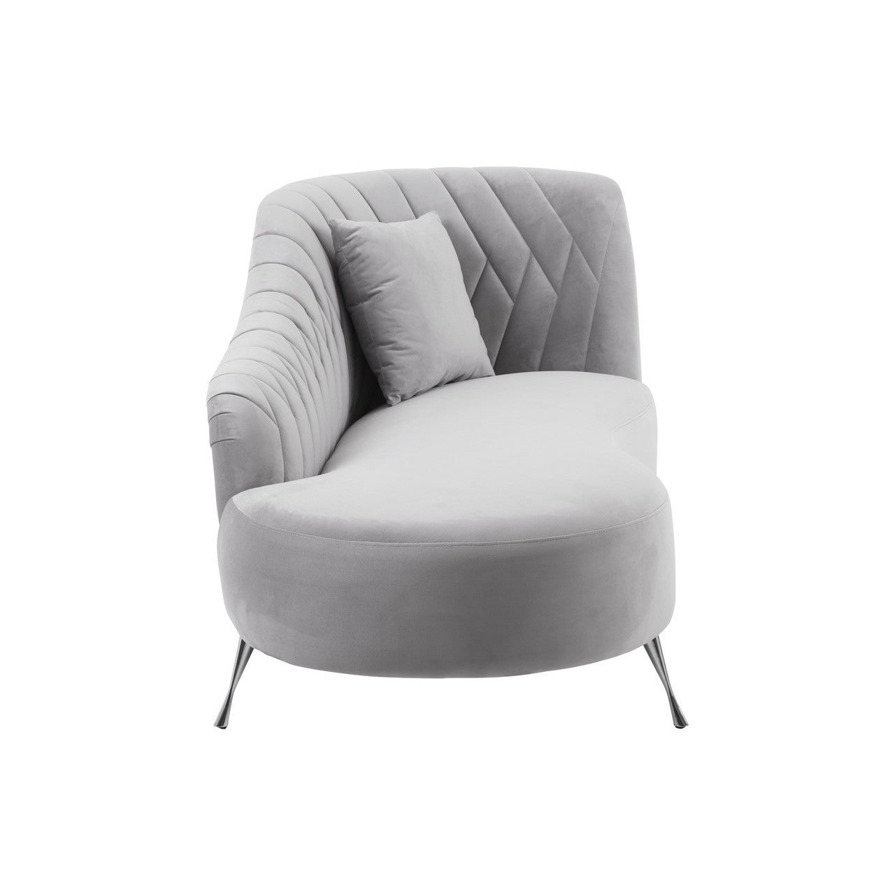 Chimes - Tiffany Chaise Longue - Grey Velvet