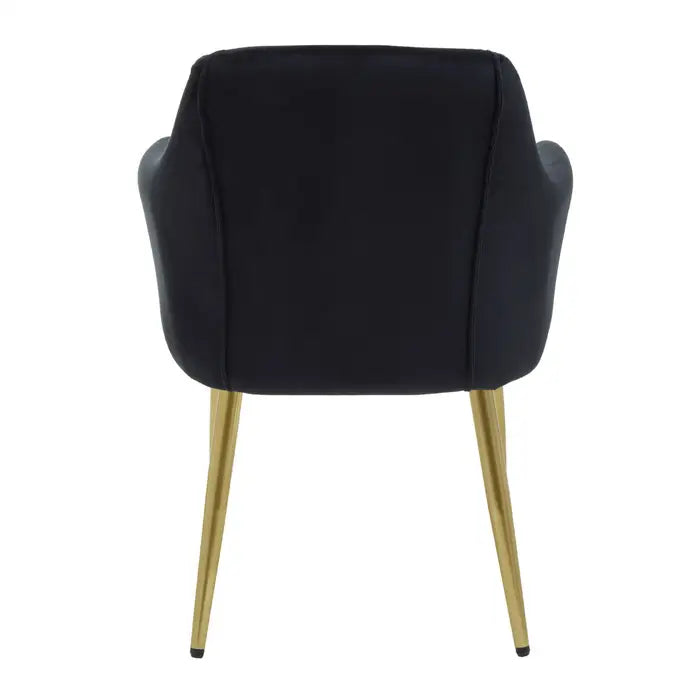 Dulcie Black Velvet Dining Chair