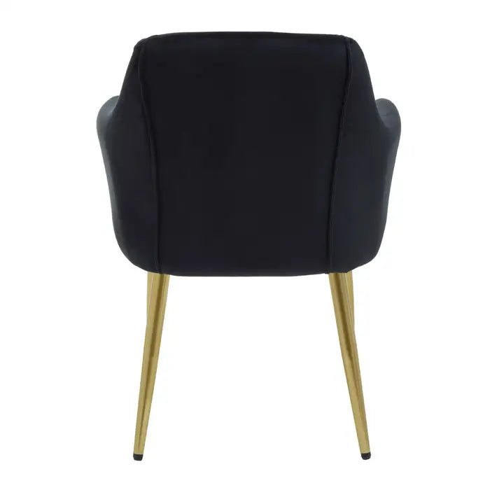 Dulcie Black Velvet Dining Chair