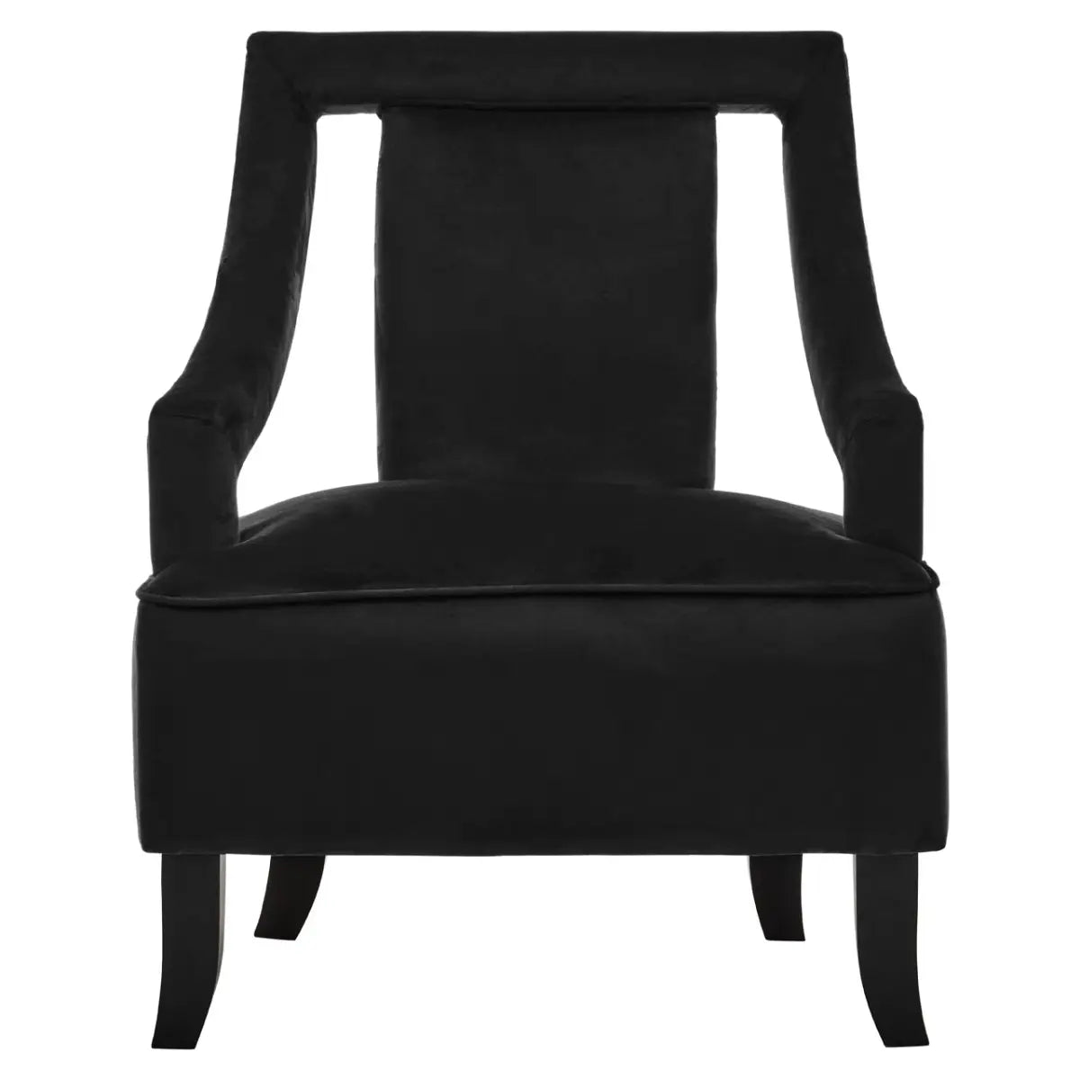 Hilton Black Velvet Armchair