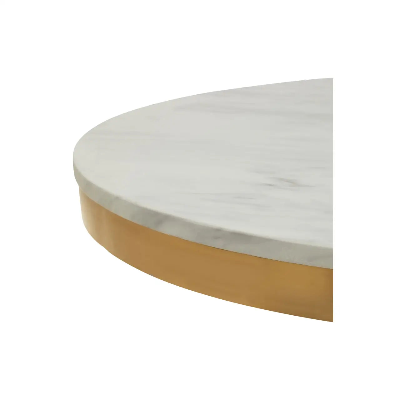 Aruba Round Marble Dining Table With Gold Base