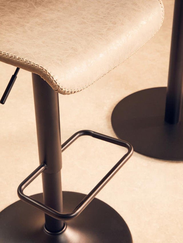 Dakota Set Of Two High Back Ash Bar Stools