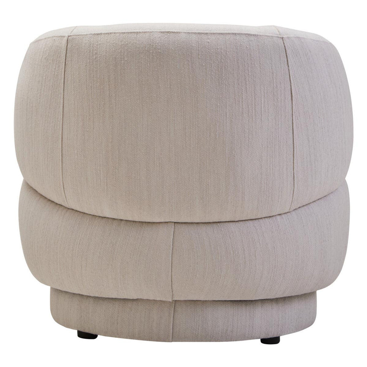 Leila Ivory Linen Curved Chair