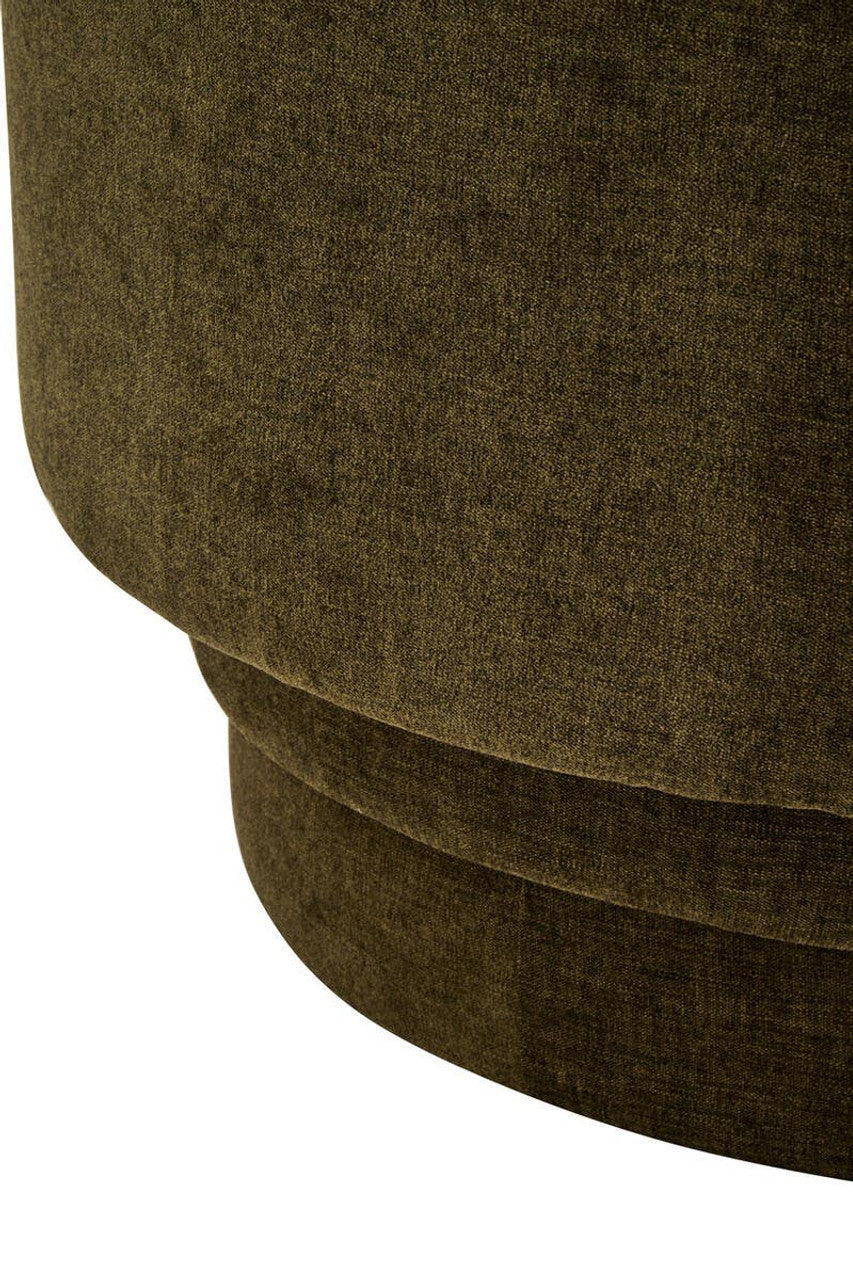 Dante Forest Green Chenille Curved Chair