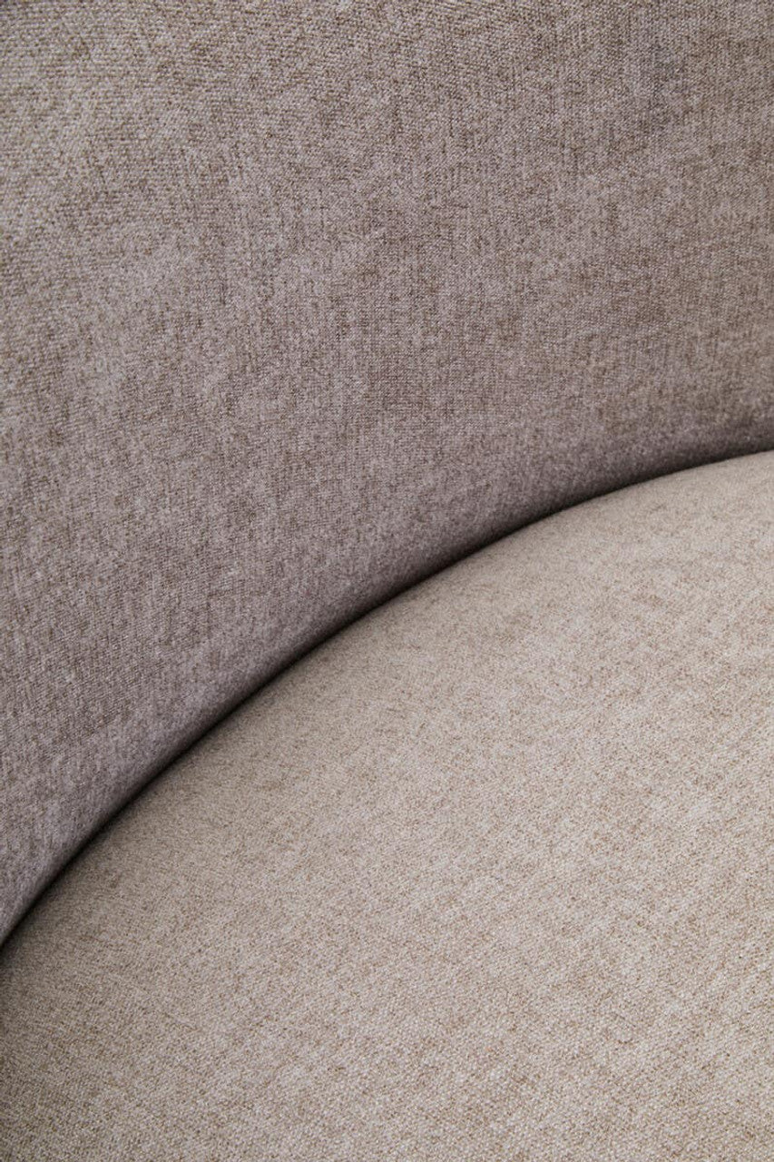 Dante Taupe Chenille Curved Chair