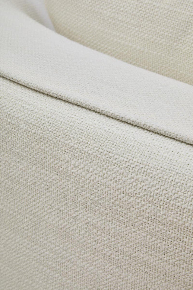Belini Cream Linen Effect Curved Chair