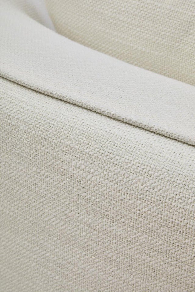 Belini Cream Linen Effect Curved Chair