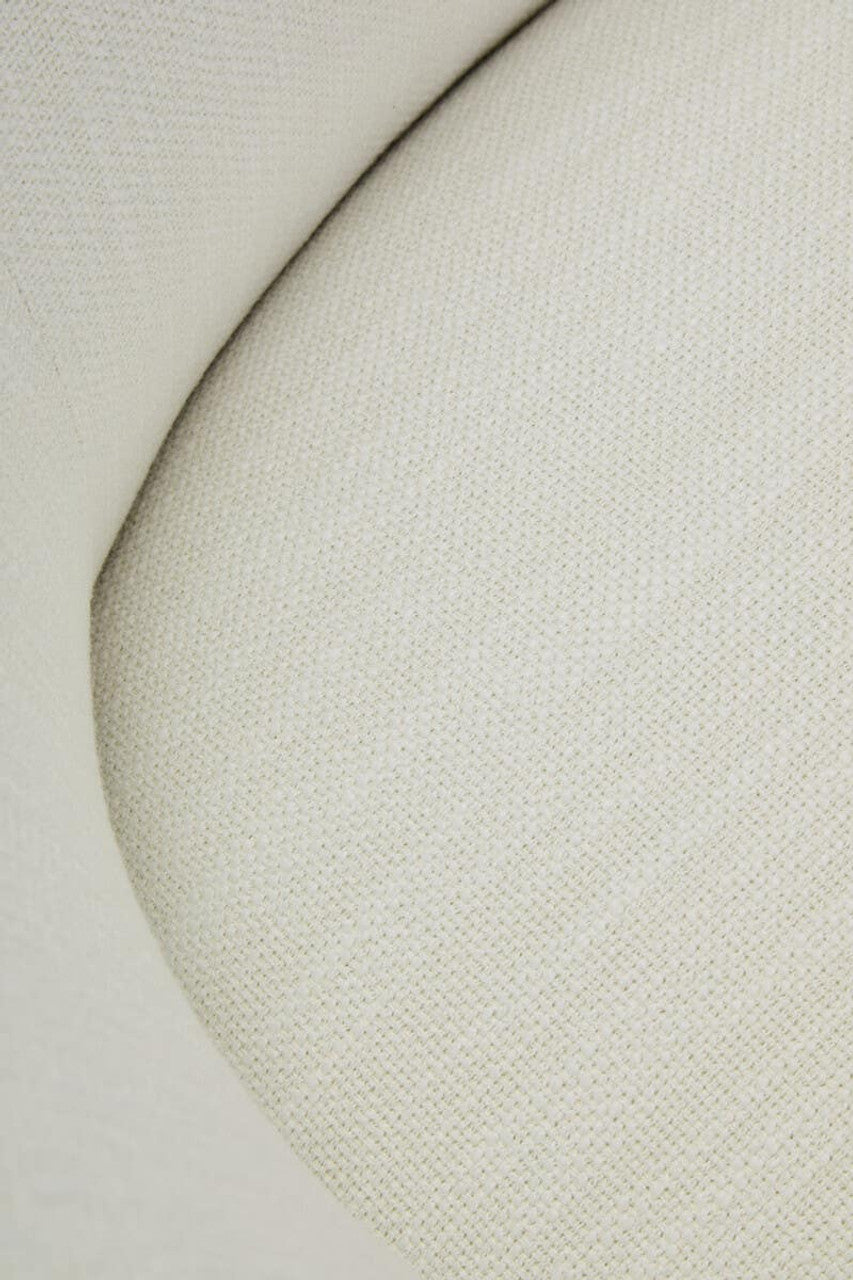 Barca Textured Cream Curved Swivel Chair