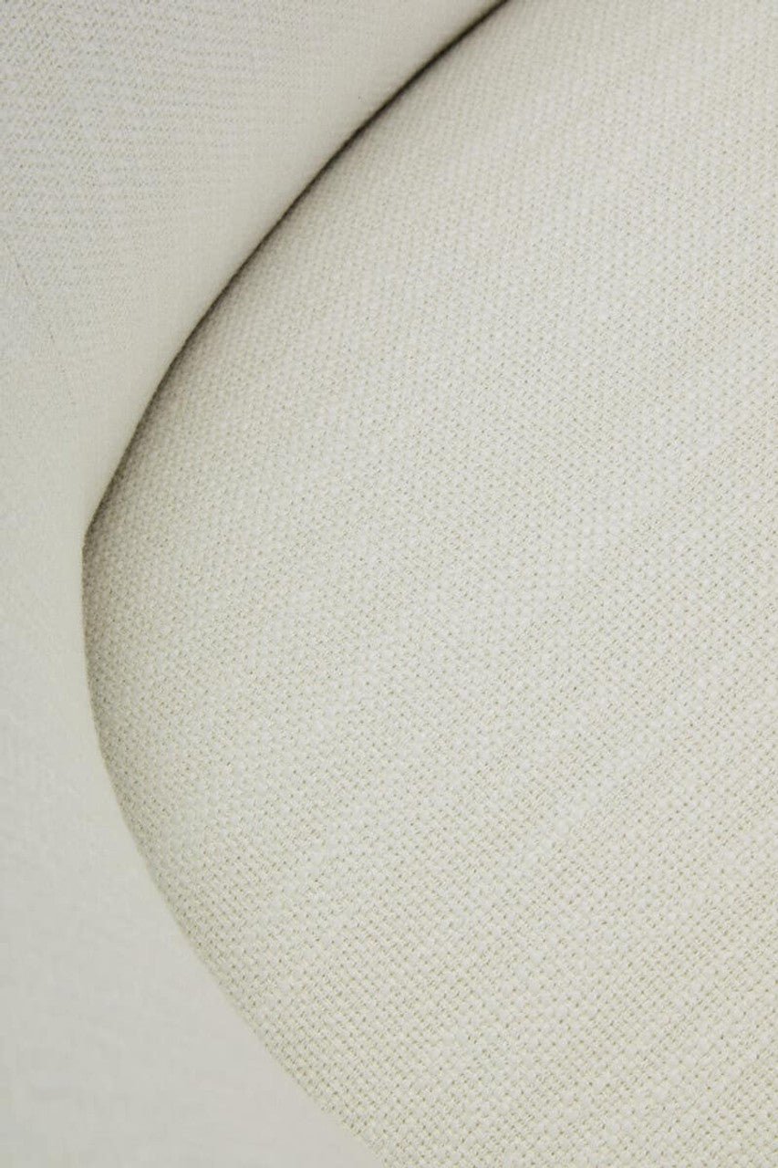 Barca Textured Cream Curved Swivel Chair