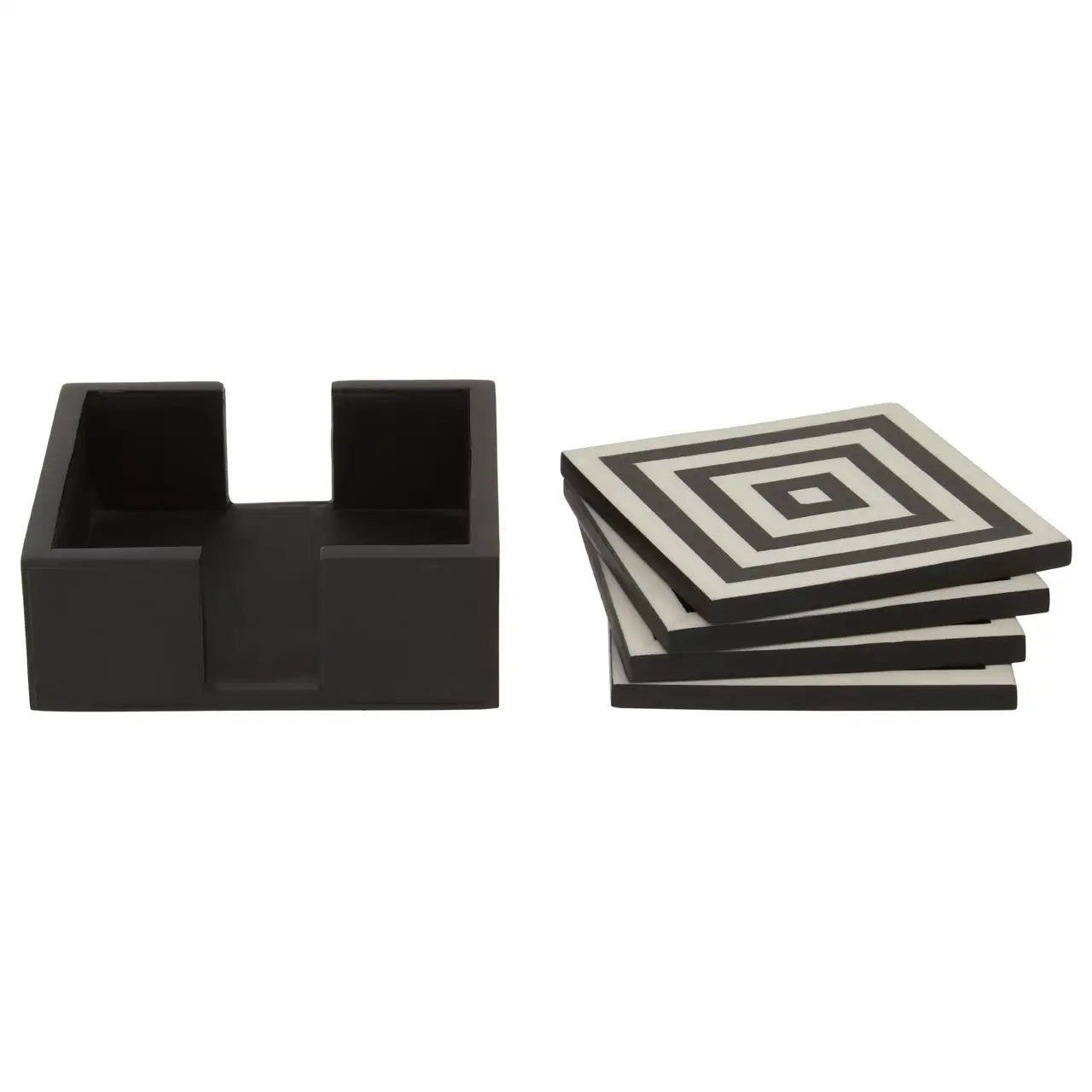 Monochrome Coasters In Holder