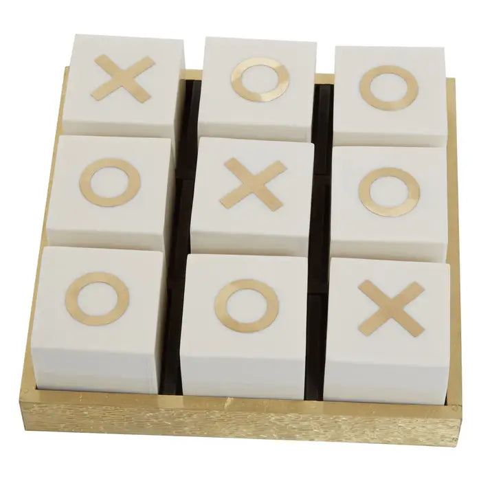 Beckford Games White and Gold Noughts and Crosses
