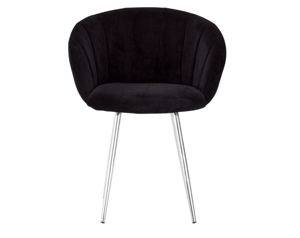 Chimes - Deco Black Velvet Dining Chair