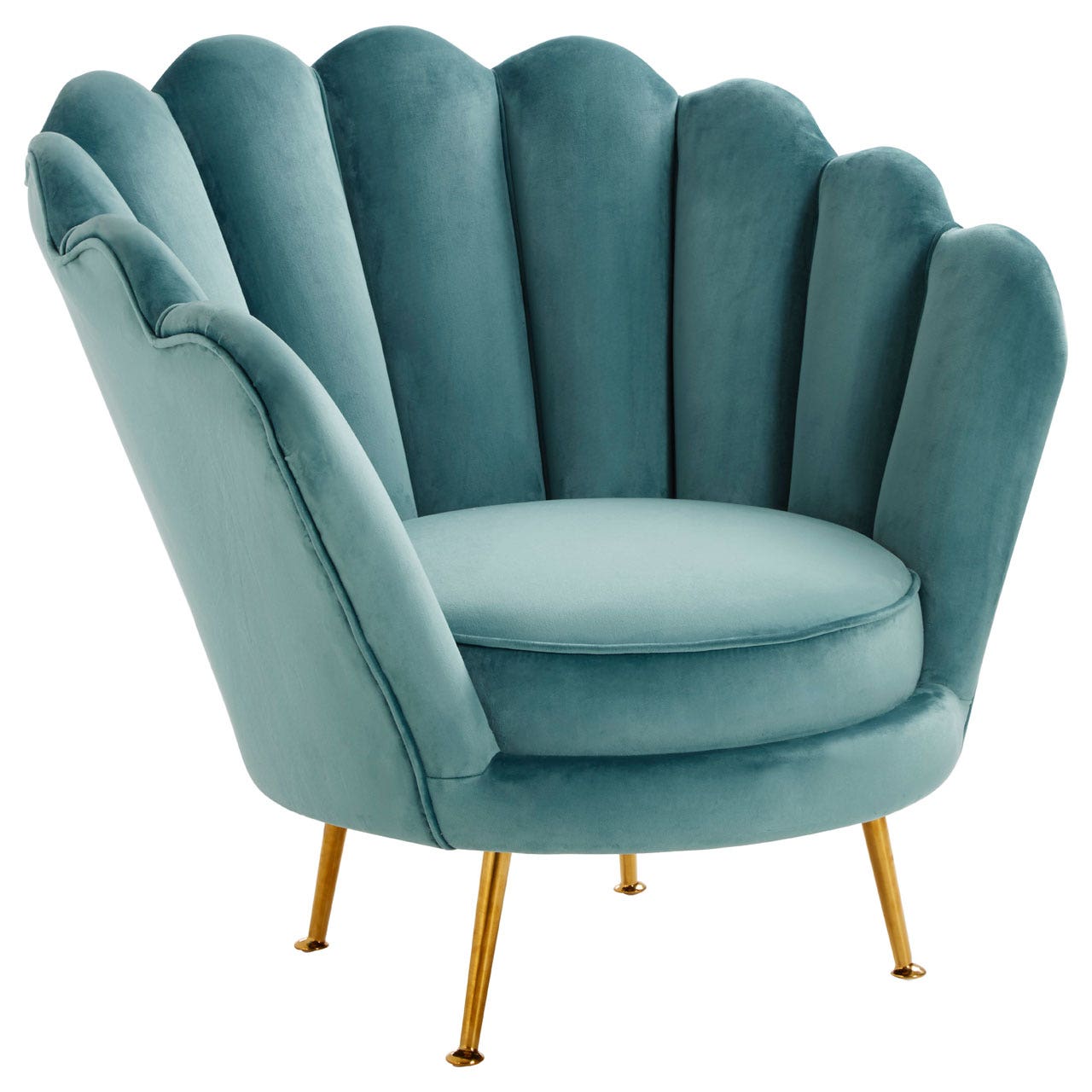 Chimes - Monroe Blue Scalloped Chair