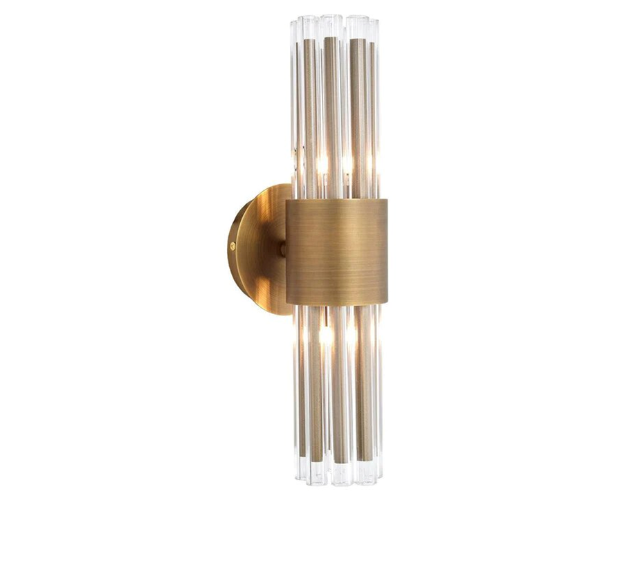 Antoinette Antique Brass Finish Wall Lamp