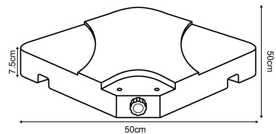 Chimes - Cantilever Parasol Base - 80kg Sand & Water Fillable Slabs