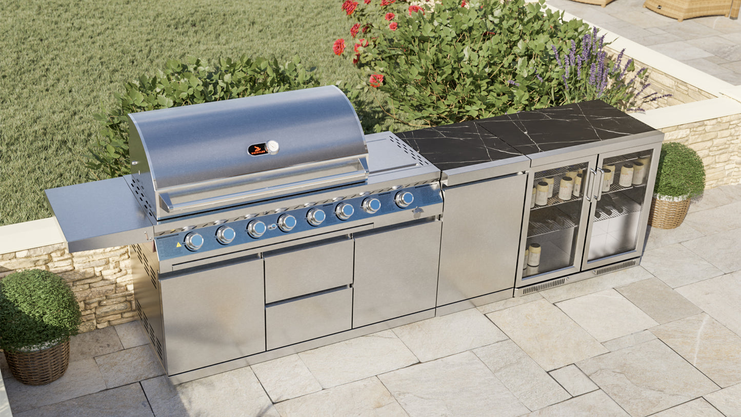 Whistler Grills - Blockley 6 Burner Pre-Built Outdoor Kitchen