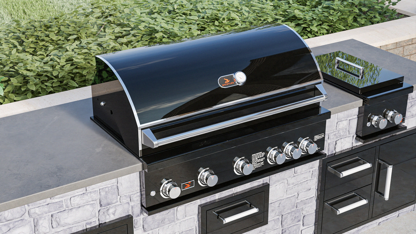 Whistler Grills - Burford 5 Burner Gas BBQ - Black