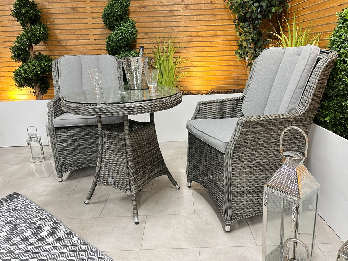 Chimes - Prestige Grey Madrid 2 Seat Bistro Set