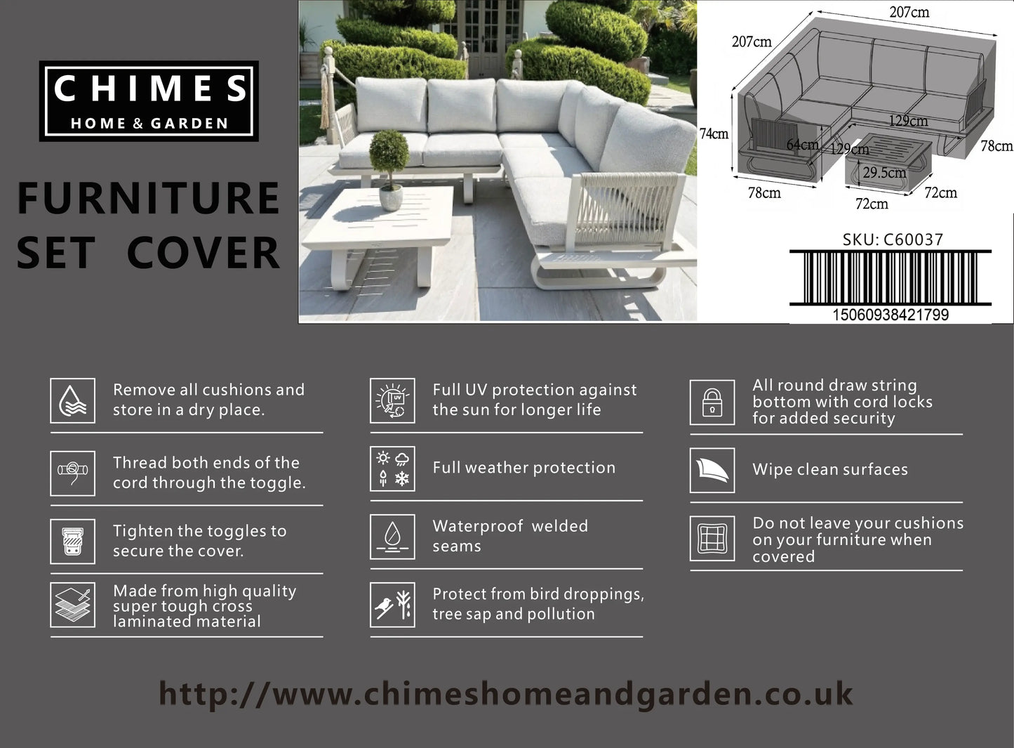 Cover Pack For Cagliari Corner Sofa Set
