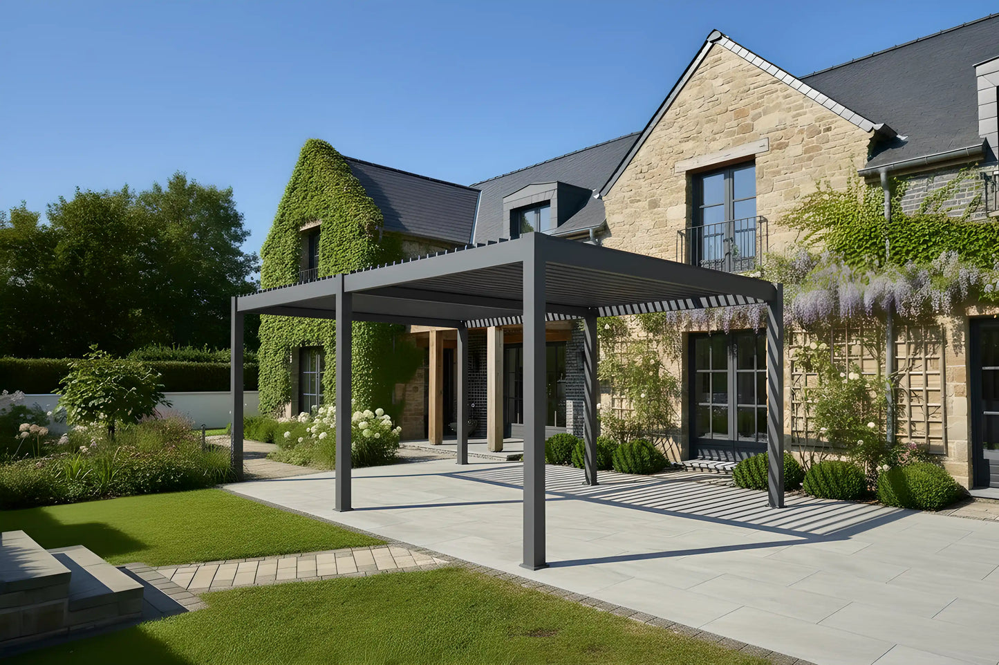 Rivaro 6m x 3m Solar LED Pergola + 6 Screens Big Save Bundle