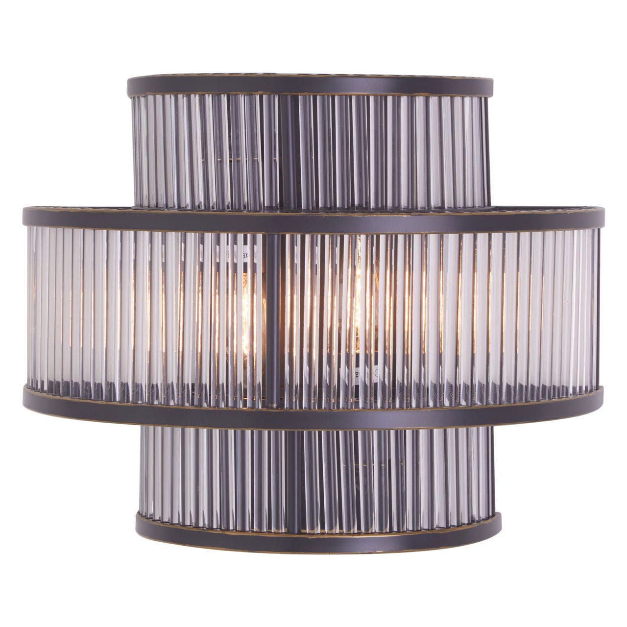 Chimes - Scarla 3 Tier Black Finish Glass Wall Light