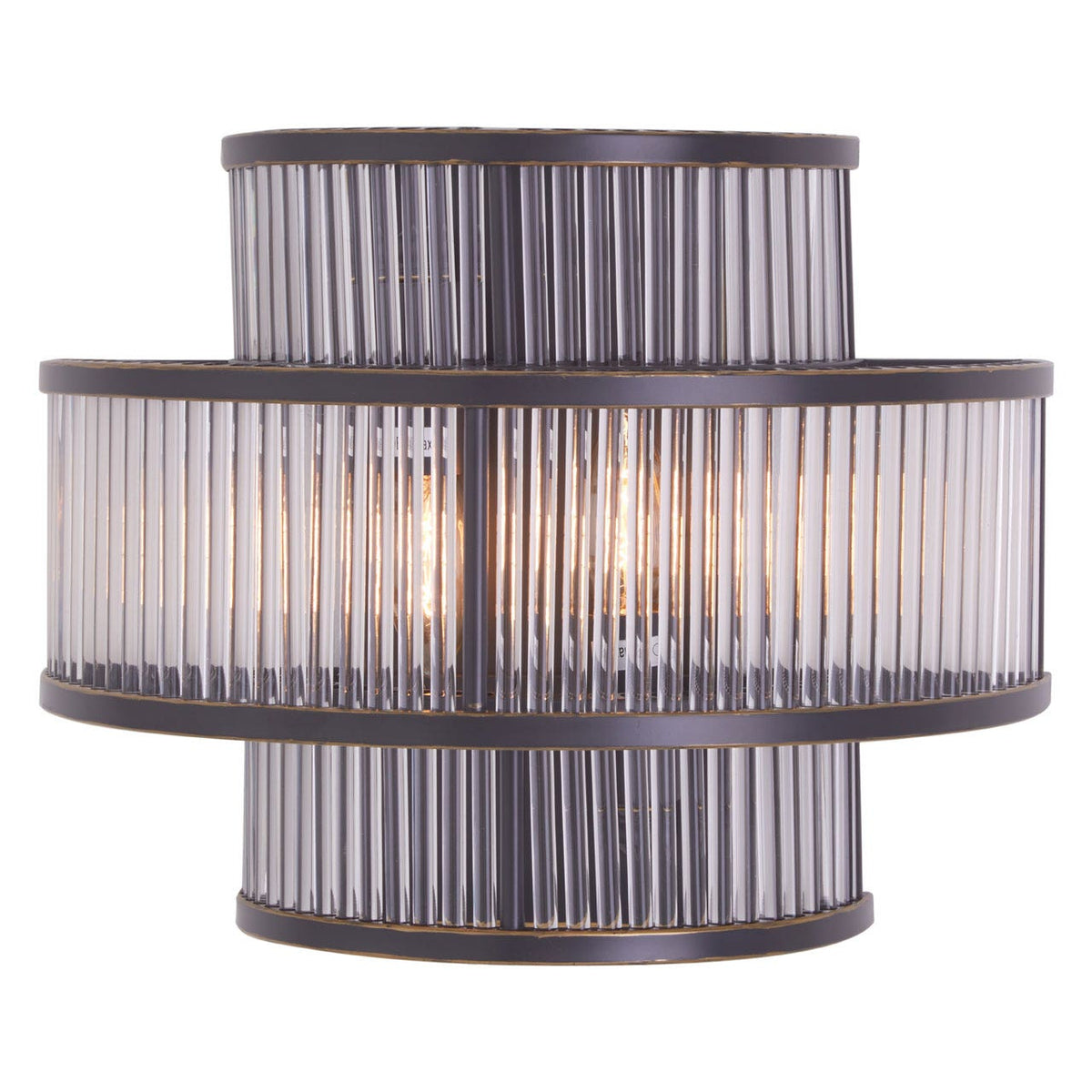 Chimes - Scarla 3 Tier Black Finish Glass Wall Light