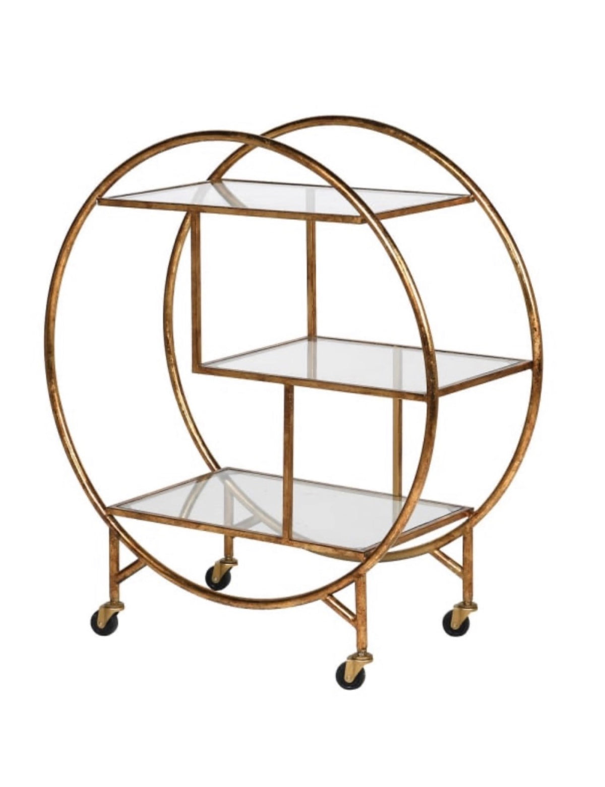 Antique Gold Drinks Trolley