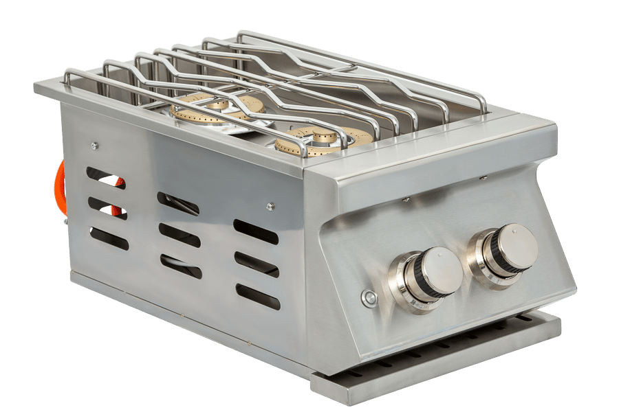 Whistler Grills - Burford Double Built in Propane Side Burner Grill SB3 - Black