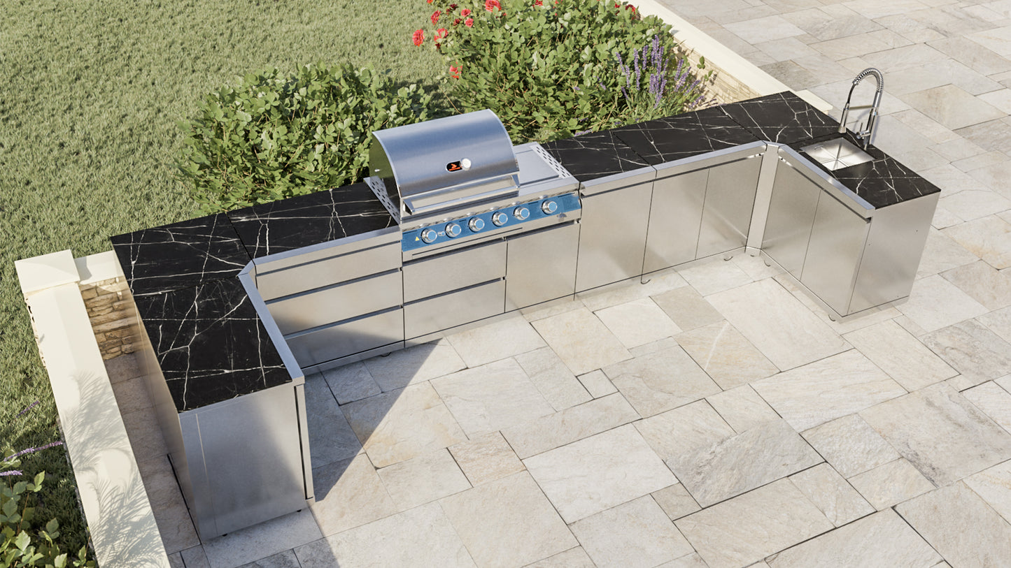 Whistler Grills - Malmesburry 4 Burner Pre-Built Outdoor Kitchen
