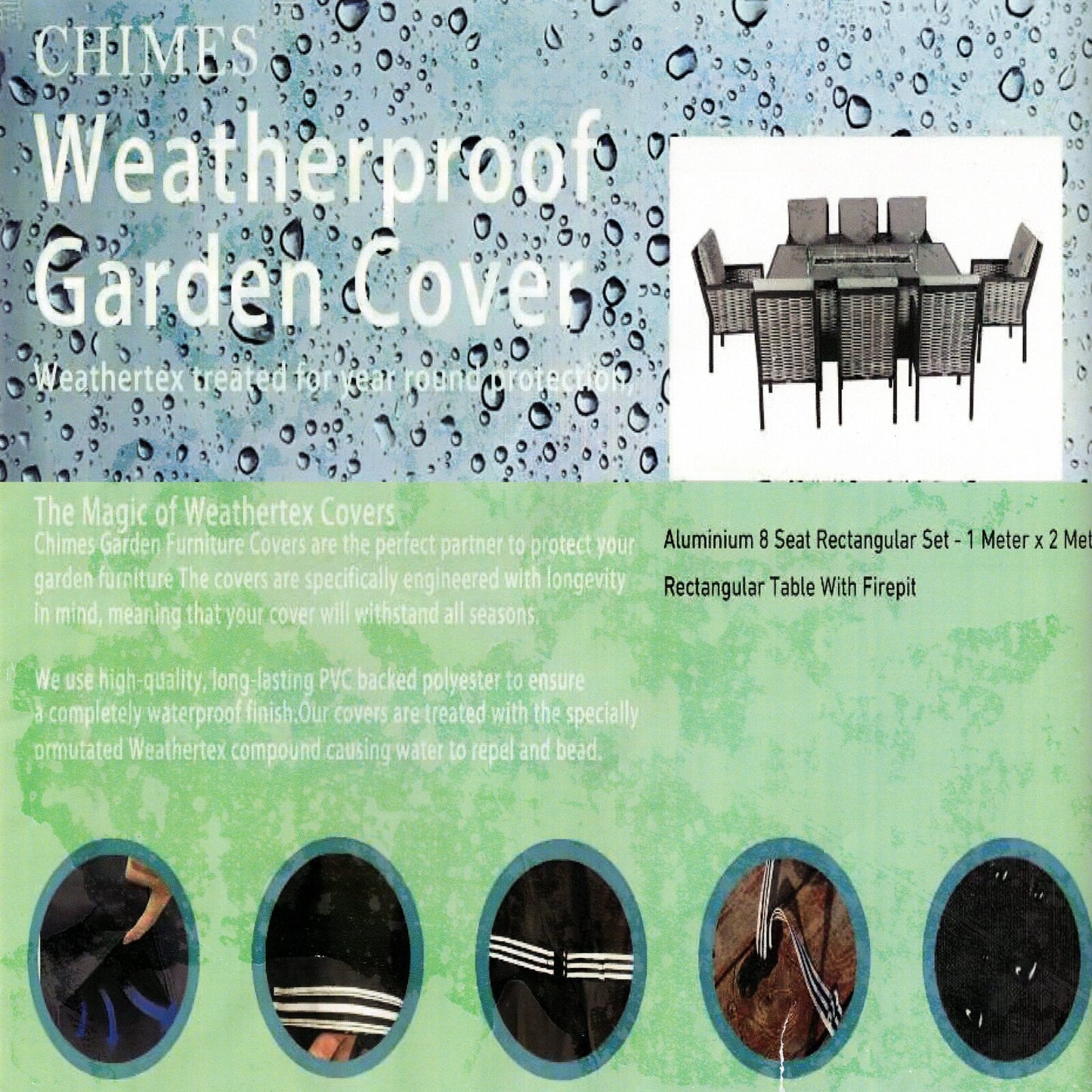 Cover Pack for Chimes 8 Seat Rectangular Dining Set