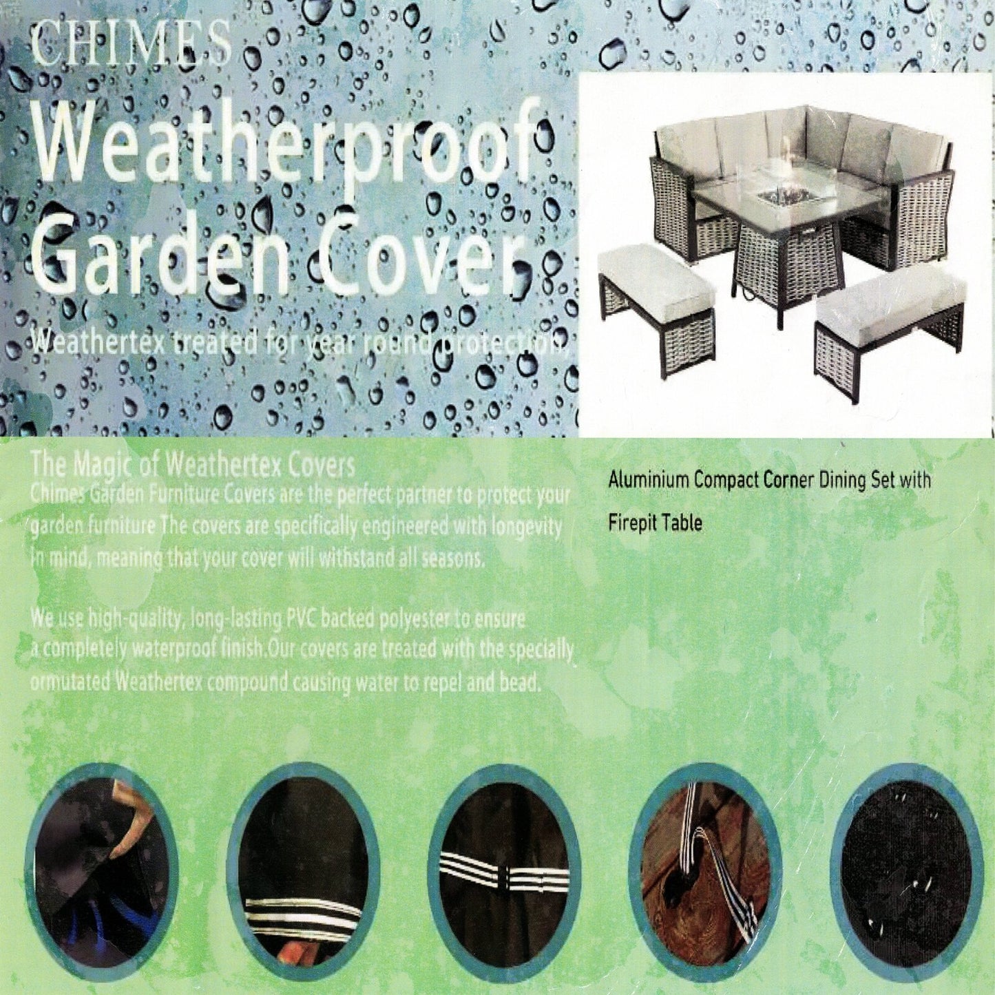 Cover Pack for Chimes Monaco Compact Corner Firepit Set