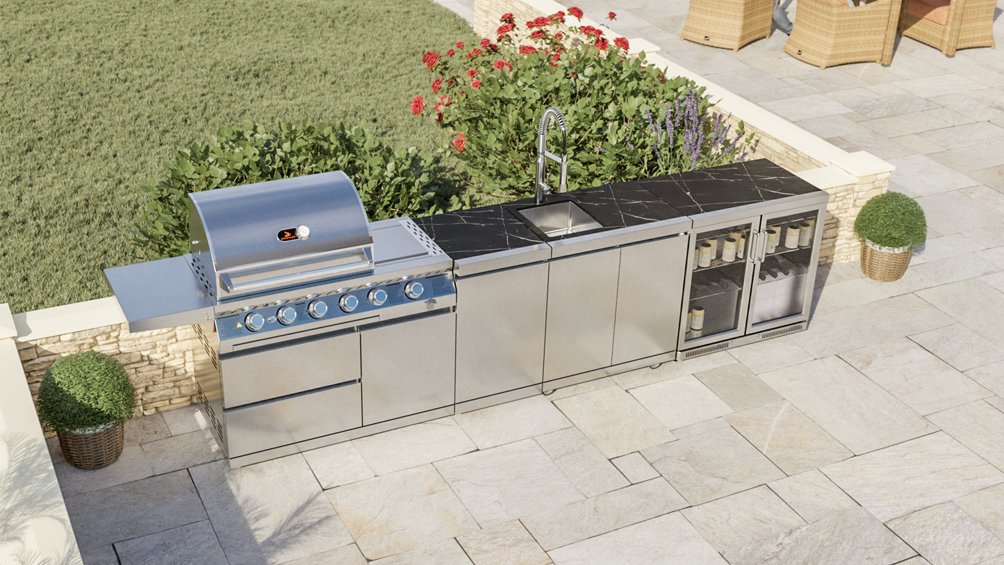 Whistler Grills - Oaksey 4 Burner Pre-Built Outdoor Kitchen