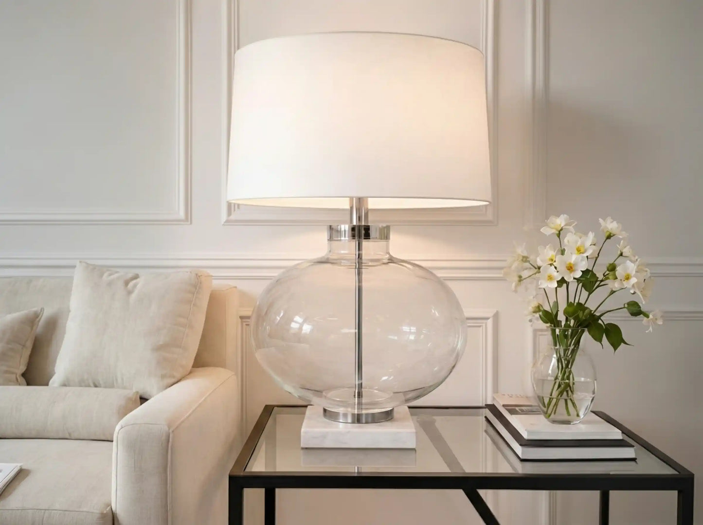 Sahara Glass Base Table Lamp