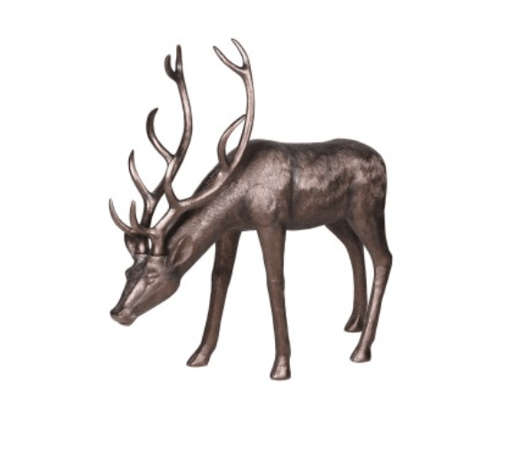 Bronze Grazing Deer