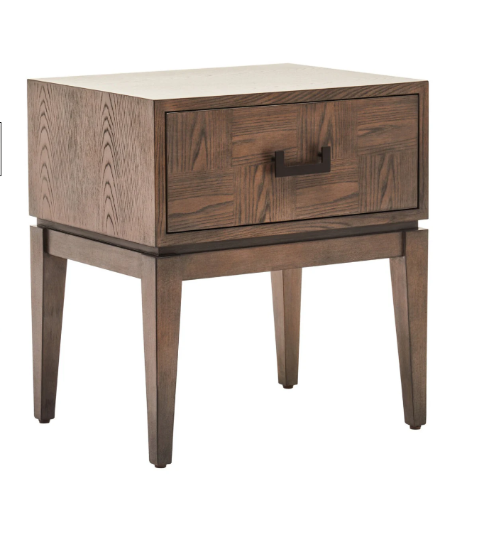 Maya One Drawer Antique Grey Side Table